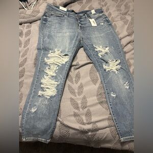 Judy Blue Light Blue Distressed skinny fit Jeans size 20W NWT